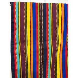Fiesta Table Runner Windham Weavers Multi Color Striped Red Reverse 12.5x68"
